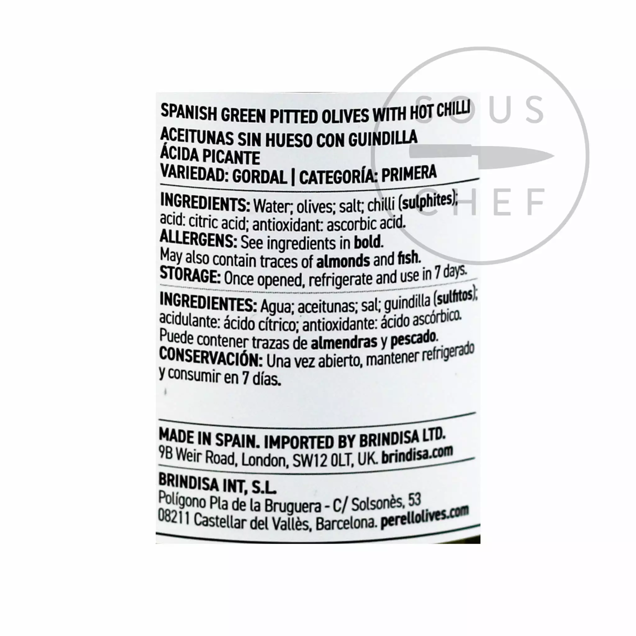 Perello Gordal Pitted Olives Ingredients 10 Perello Gordal Pitted Olives Ingredients