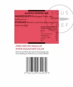 Sous Chef Ingredients Aleppo Pepper - Pul Biber 1kg 7 Sous Chef Ingredients Aleppo Pepper - Pul Biber 1kg