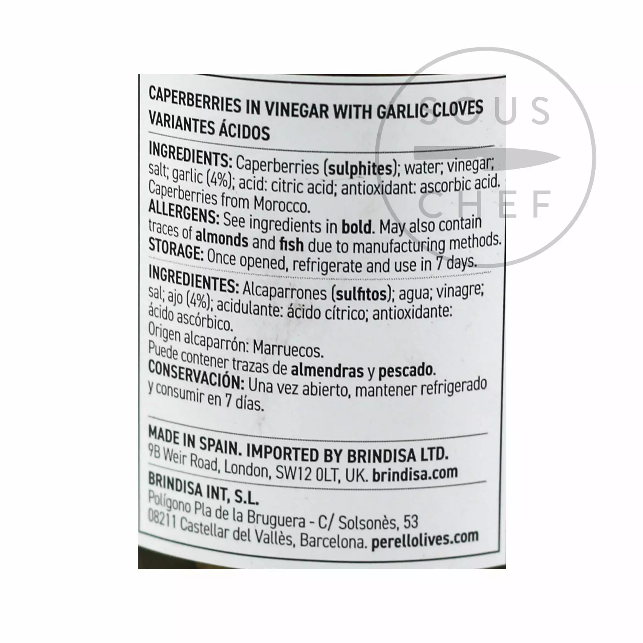 Perello Caperberries 180g Ingredients 4 Perello Caperberries 180g Ingredients