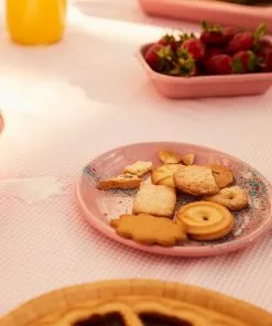 Kapka Splatter Fest Enamel Side Plate Pink 16cm