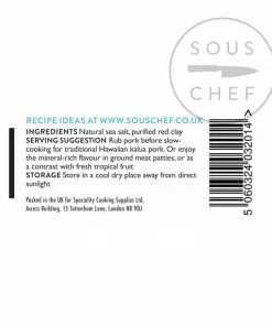 Sous Chef Red Alaea Salt Ingredients