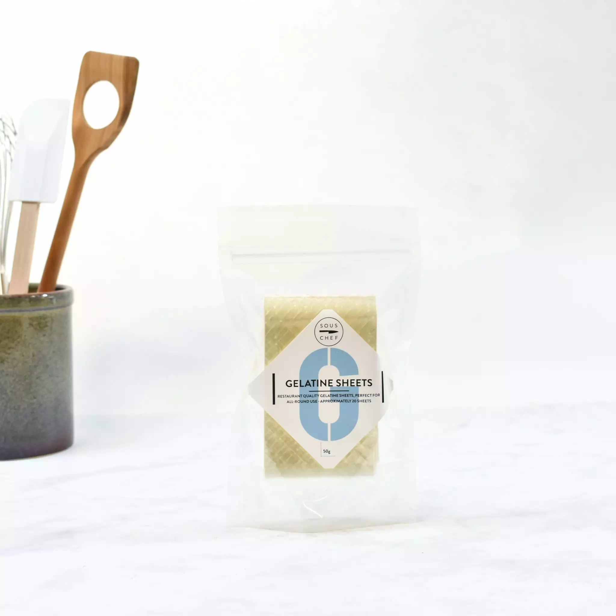 Sous Chef Ingredients Gelatine Sheets 50g 5 Sous Chef Ingredients Gelatine Sheets 50g