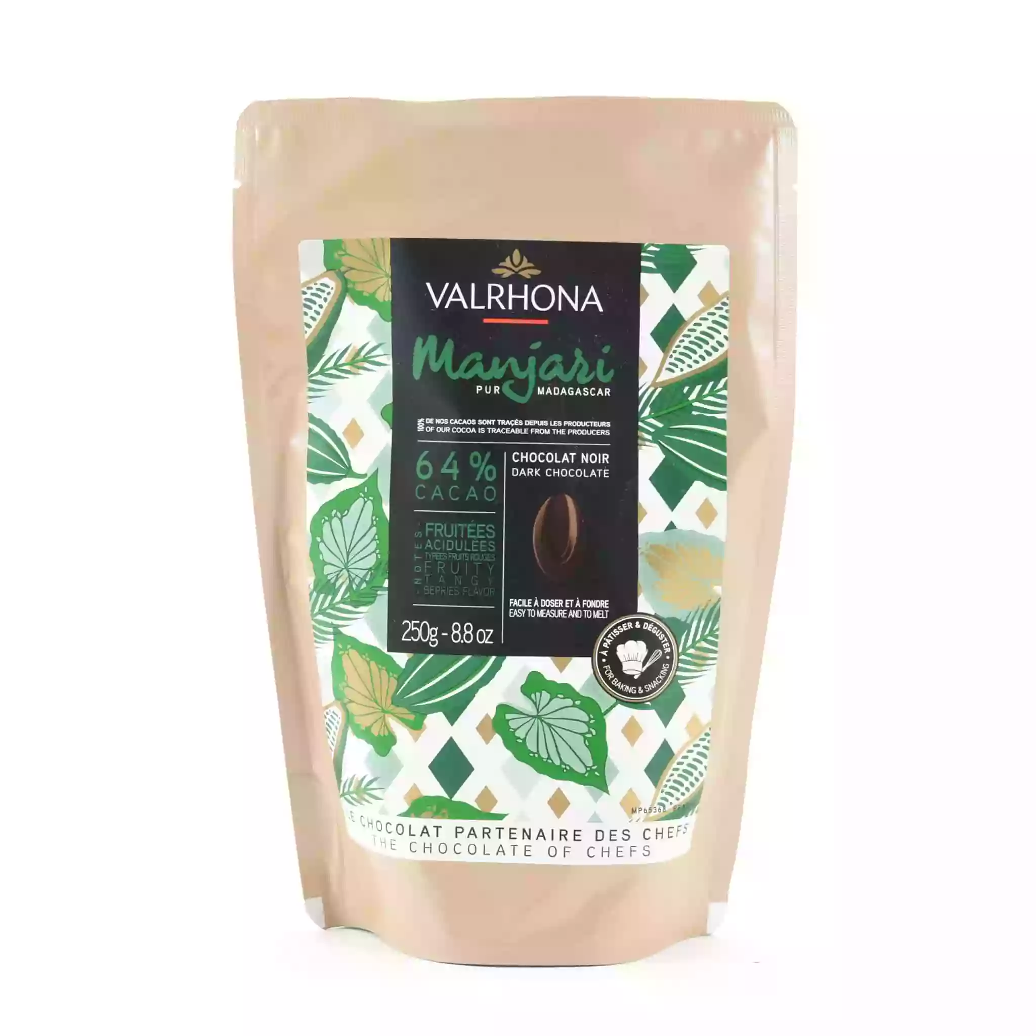 Valrhona Manjari 64% Dark Chocolate Chips 250g 3 Valrhona Manjari 64% Dark Chocolate Chips 250g