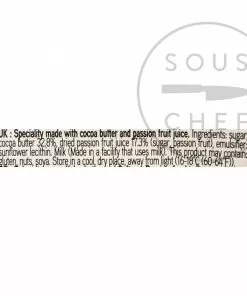 Ingredients Valrhona Passion Fruit Inspiration - Couverture 250g