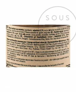 Valrhona Chocolate Hazelnut 40% Spread 280g Ingredients