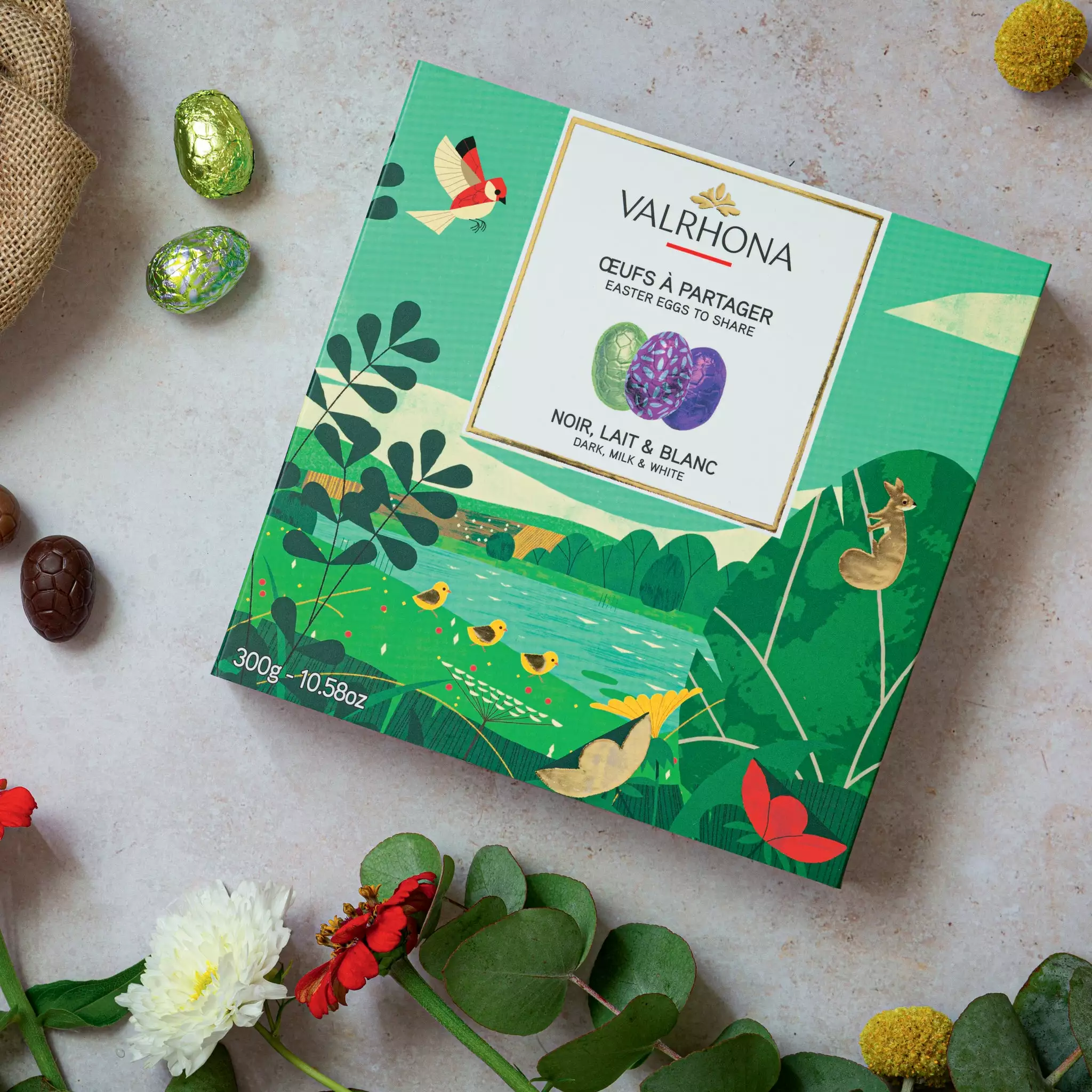 Valrhona Assorted Easter Eggs 300g 3 Valrhona Assorted Easter Eggs 300g