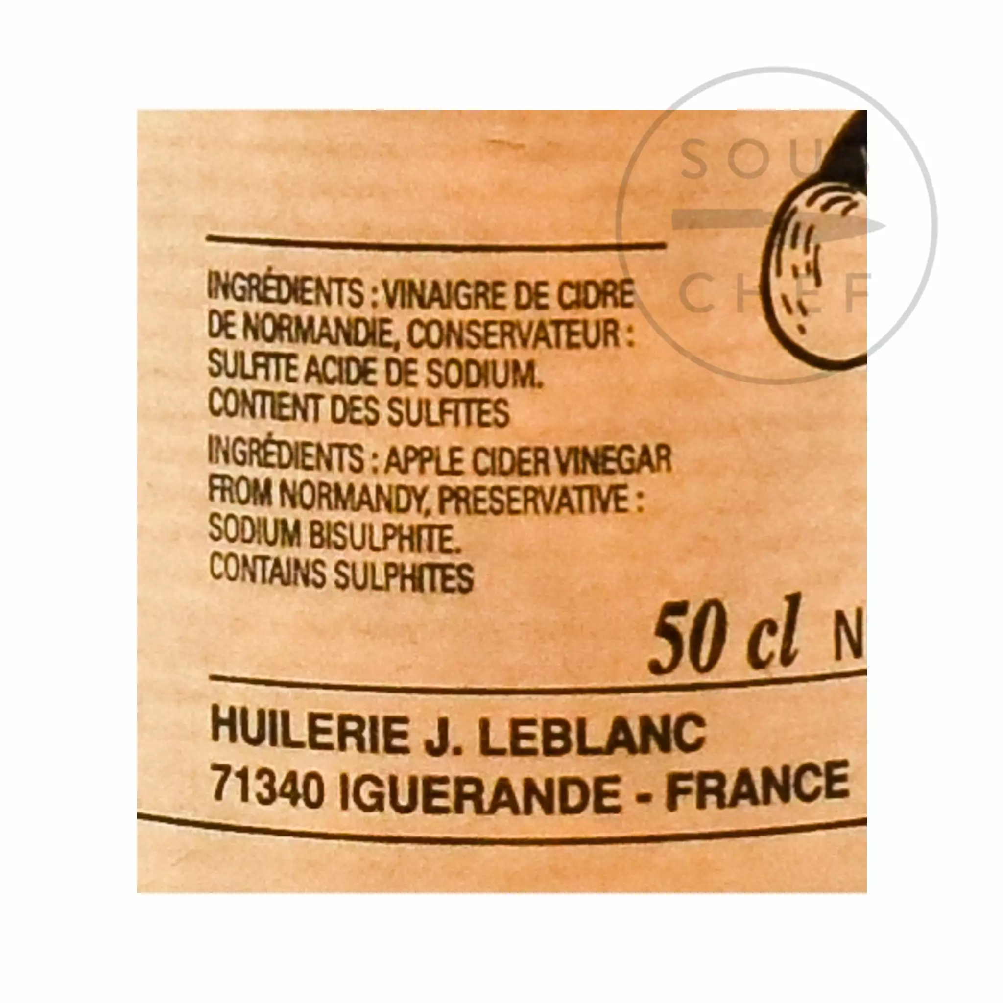 J Le Blanc Ingredients Apple Cider Vinegar 50cl 5 J Le Blanc Ingredients Apple Cider Vinegar 50cl