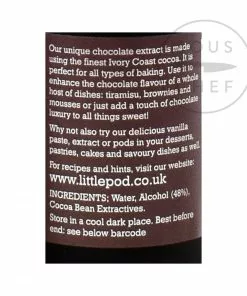 Littlepod Pure Chocolate Extract 100ml Ingredients 7 Littlepod Pure Chocolate Extract 100ml Ingredients