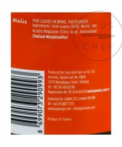 Melis Vine Leaves In Brine 620g Ingredients 7 Melis Vine Leaves In Brine 620g Ingredients