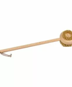 Andree Jardin Long Handled Back Brush - Waxed Beech Wood & Hog Bristle