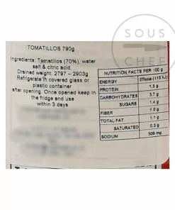 La Costena Whole Tomatillos 790g Ingredients