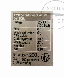 Christine Le Tennier White Balsamic And Black Truffle Flavor Pearls Ingredients