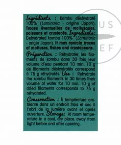 Algues France Dried Kombu Filaments 150g