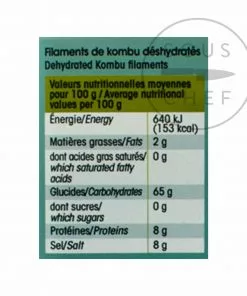 Algues France Dried Kombu Filaments 150g 7 Algues France Dried Kombu Filaments 150g