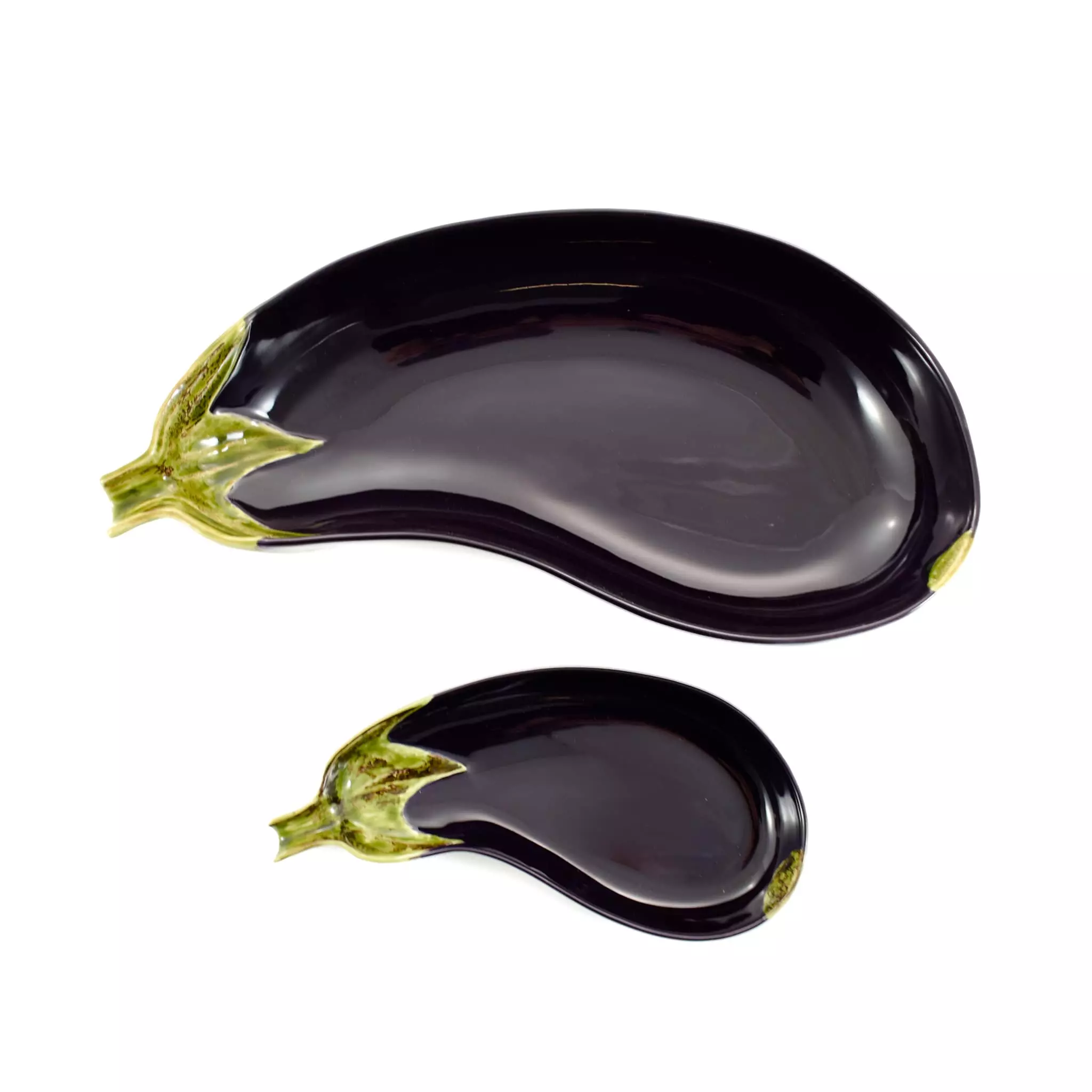 Bordallo Pinheiro Aubergine 24.5cm Platter 4 Bordallo Pinheiro Aubergine 24.5cm Platter