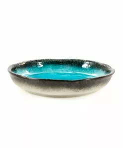 Kiji Stoneware & Ceramics Turquoise Large Round Dish 21.5cm Dia X 4cm High 9 Kiji Stoneware & Ceramics Turquoise Large Round Dish 21.5cm Dia X 4cm High