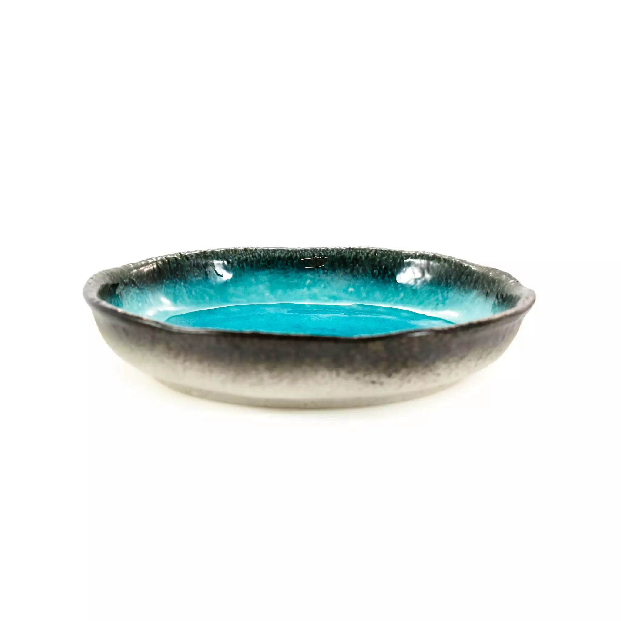 Kiji Stoneware & Ceramics Turquoise Large Round Dish 21.5cm Dia X 4cm High 5 Kiji Stoneware & Ceramics Turquoise Large Round Dish 21.5cm Dia X 4cm High