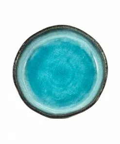 Kiji Stoneware & Ceramics Turquoise Large Round Dish 21.5cm Dia X 4cm High 10 Kiji Stoneware & Ceramics Turquoise Large Round Dish 21.5cm Dia X 4cm High