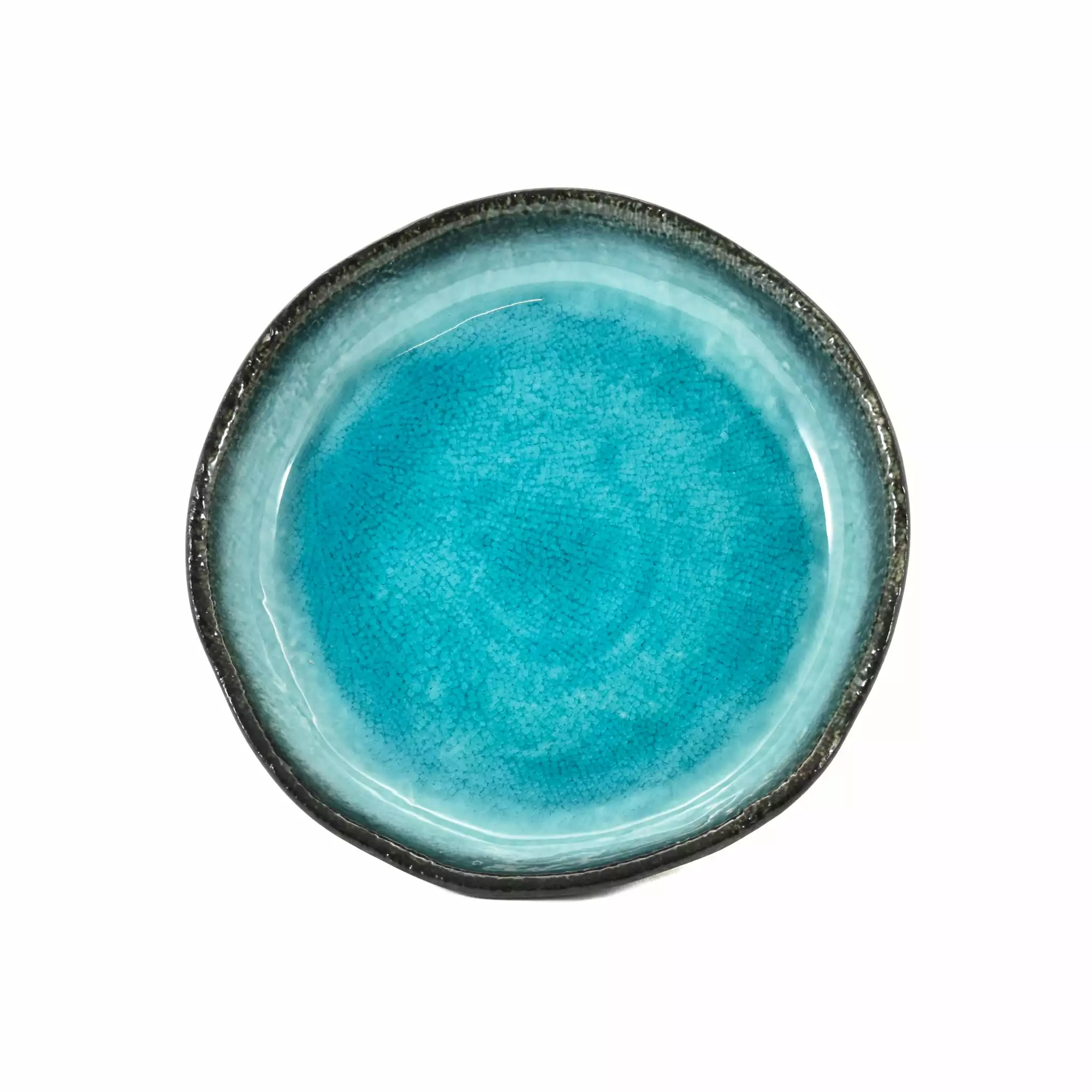 Kiji Stoneware & Ceramics Turquoise Large Round Dish 21.5cm Dia X 4cm High 6 Kiji Stoneware & Ceramics Turquoise Large Round Dish 21.5cm Dia X 4cm High