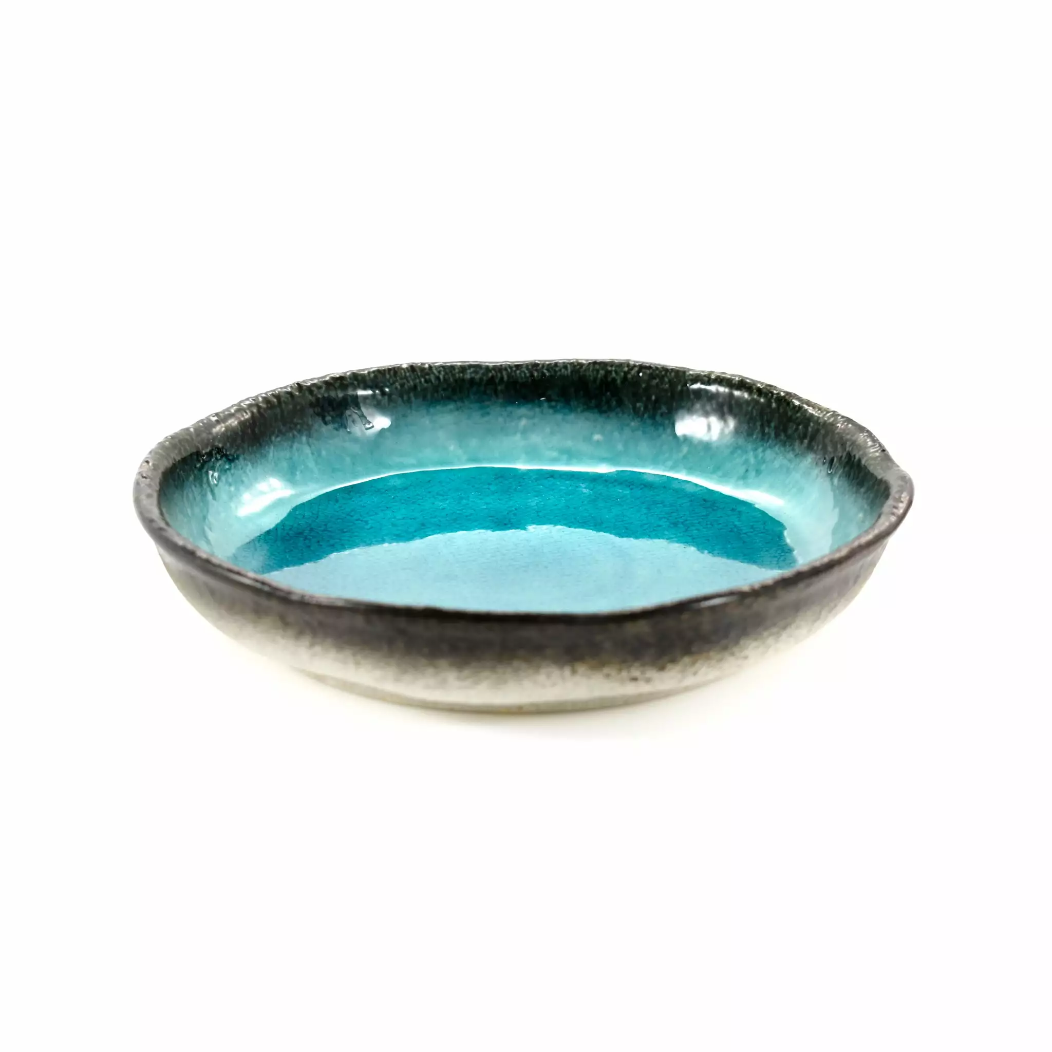 Kiji Stoneware & Ceramics Turquoise Large Round Dish 21.5cm Dia X 4cm High 3 Kiji Stoneware & Ceramics Turquoise Large Round Dish 21.5cm Dia X 4cm High