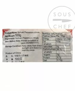 Brotherhood Sichuan Pepper 100g 10 Brotherhood Sichuan Pepper 100g