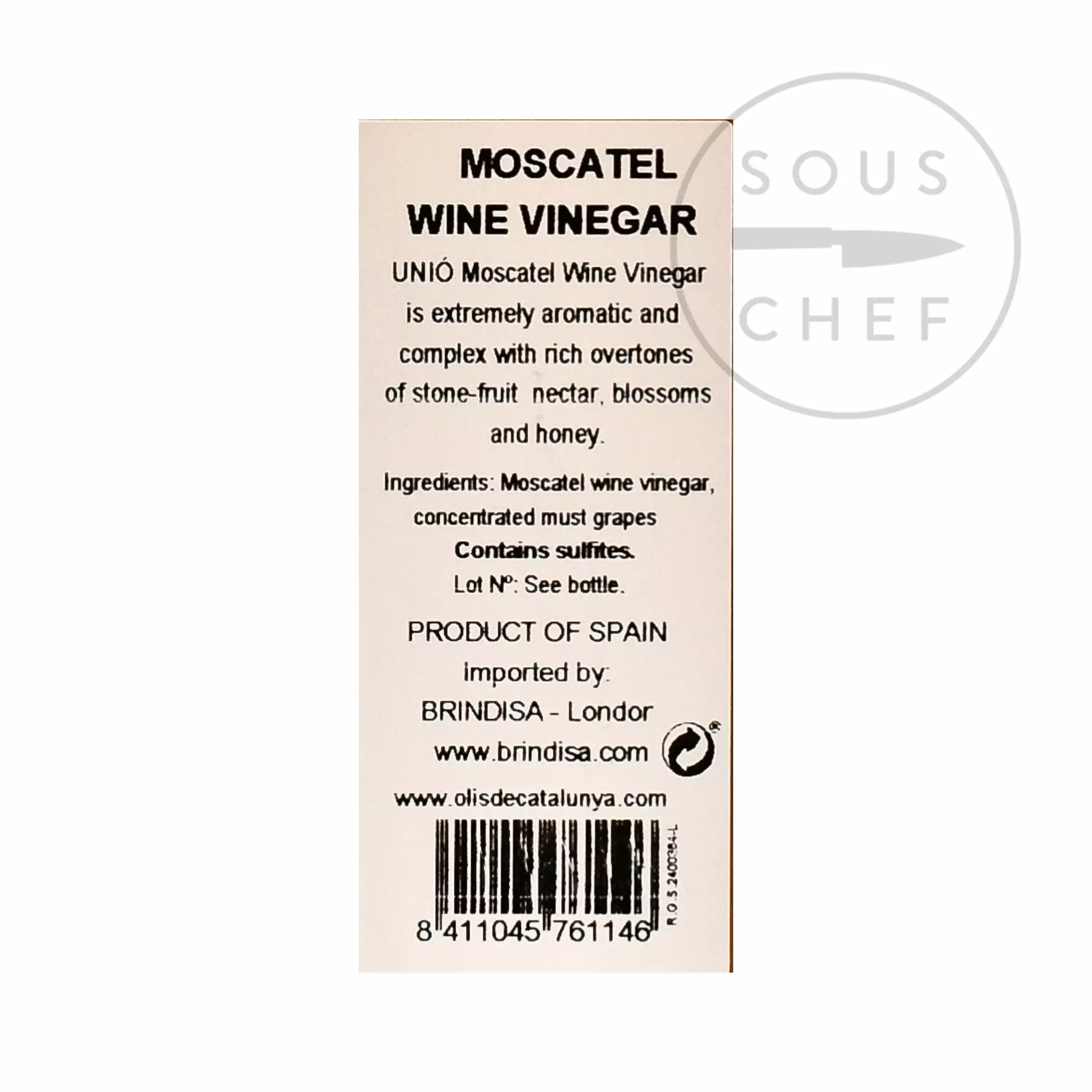 Unio Moscatel Vinegar 500ml 5 Unio Moscatel Vinegar 500ml