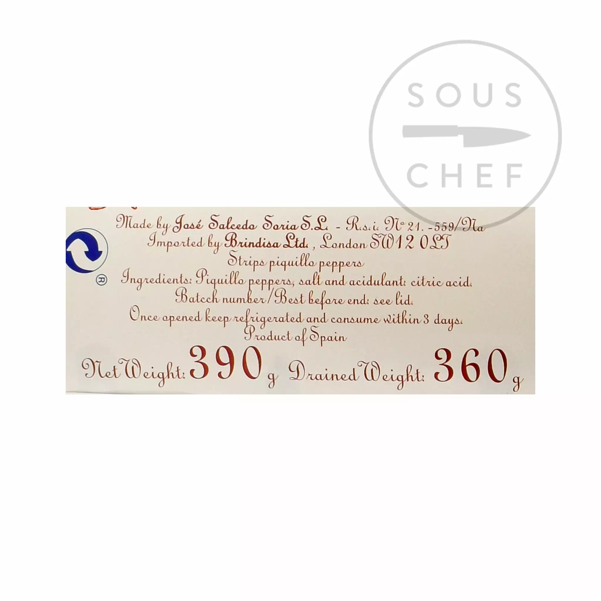 Navarrico Ingredients Piquillo Pepper Strips 390g 6 Navarrico Ingredients Piquillo Pepper Strips 390g