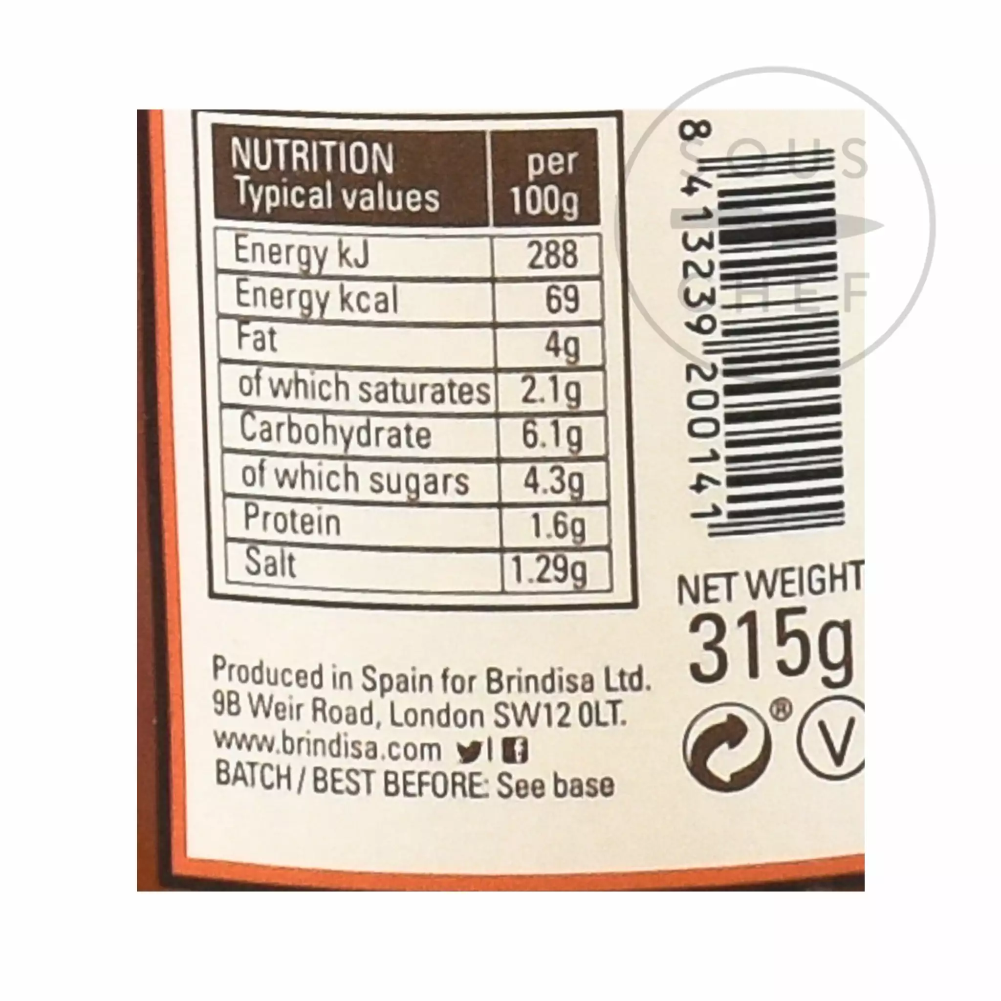 Brindisa Salsa Brava, Spicy Tomato Sauce 315g Ingredients 5 Brindisa Salsa Brava, Spicy Tomato Sauce 315g Ingredients