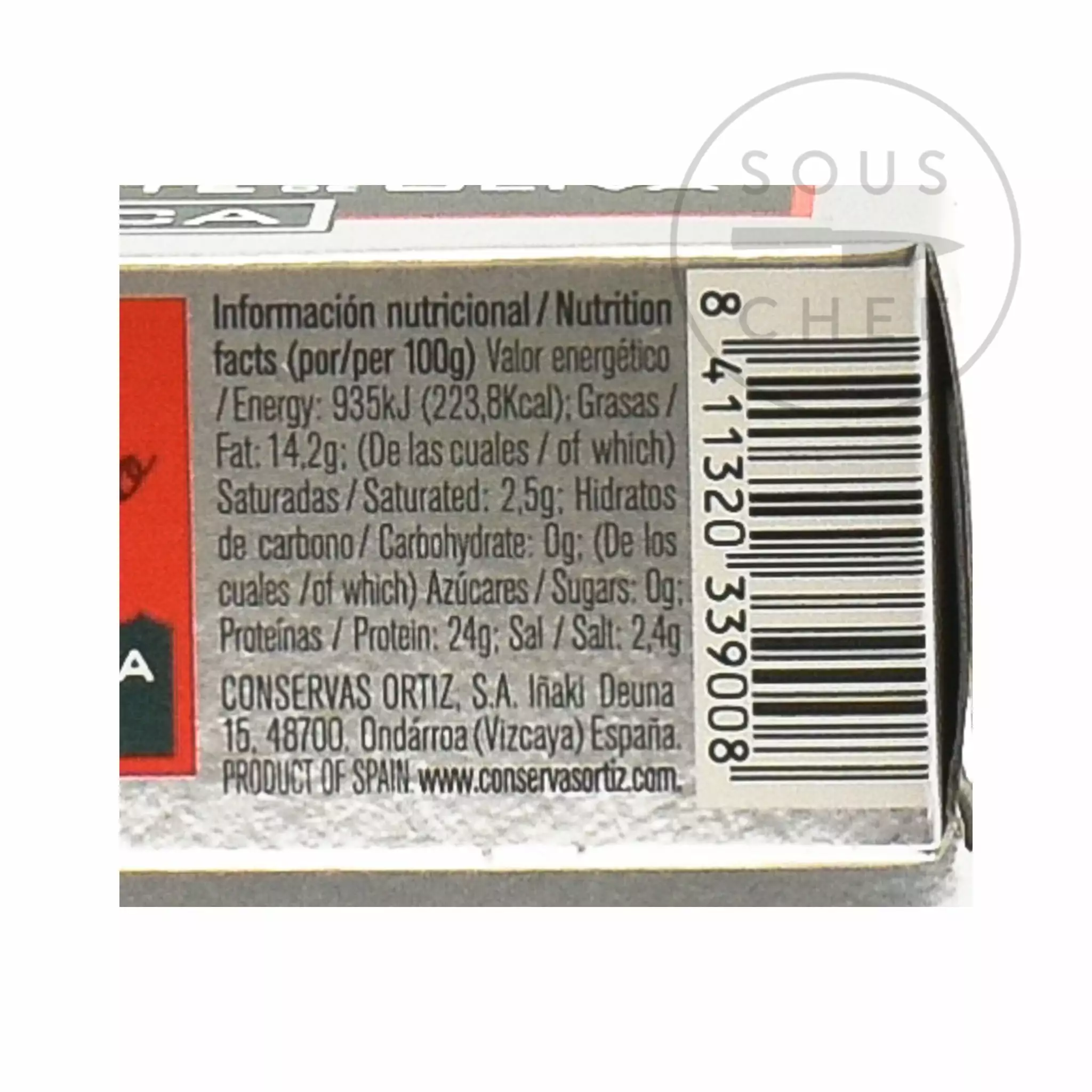 Ortiz Atun Claro Belly In Olive Oil - Ventresca 110g Ingredients 5 Ortiz Atun Claro Belly In Olive Oil - Ventresca 110g Ingredients