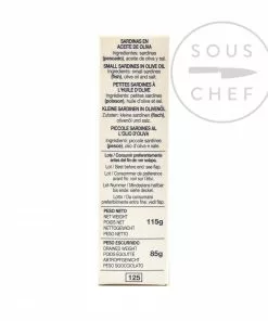 Ingredients La Brujula Sardinillas - Small Sardines 115g 7 Ingredients La Brujula Sardinillas - Small Sardines 115g