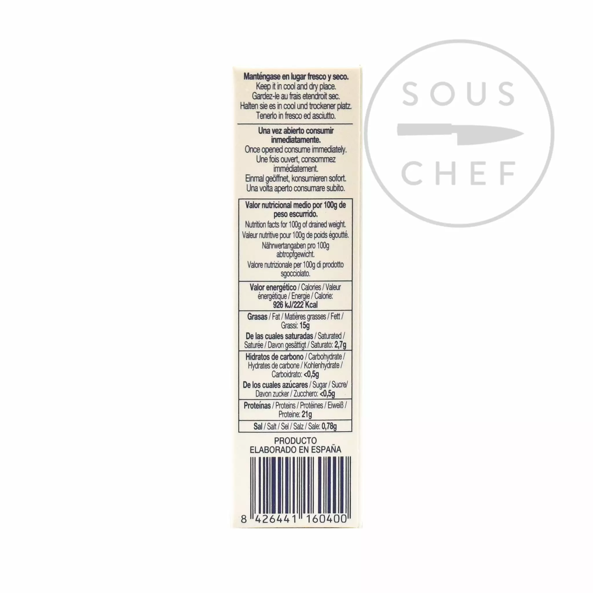 Ingredients La Brujula Sardinillas - Small Sardines 115g 5 Ingredients La Brujula Sardinillas - Small Sardines 115g