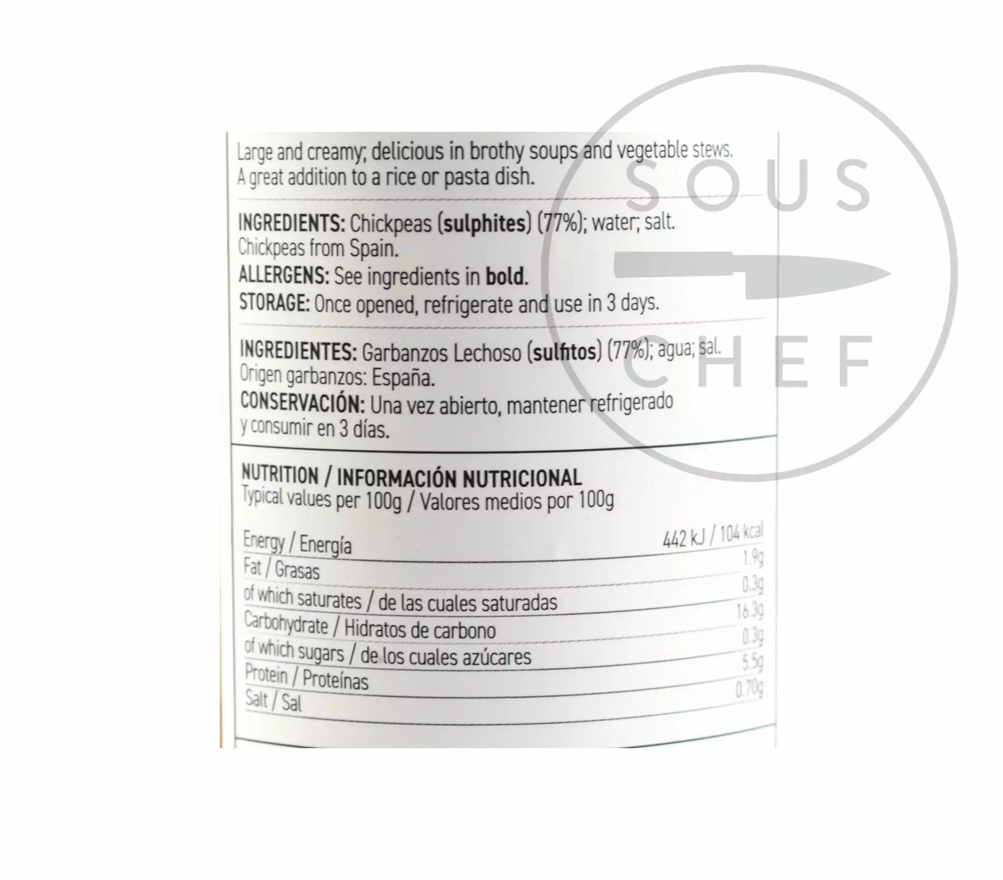 Perello Lechoso Large Chickpeas 700g 4 Perello Lechoso Large Chickpeas 700g