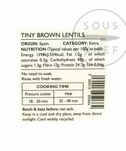 Brindisa Epic Pardina Lentils In Cloth Sack 500g Ingredients