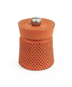 Peugeot Bali Fonte Cast Iron Pepper Mill Orange 8cm