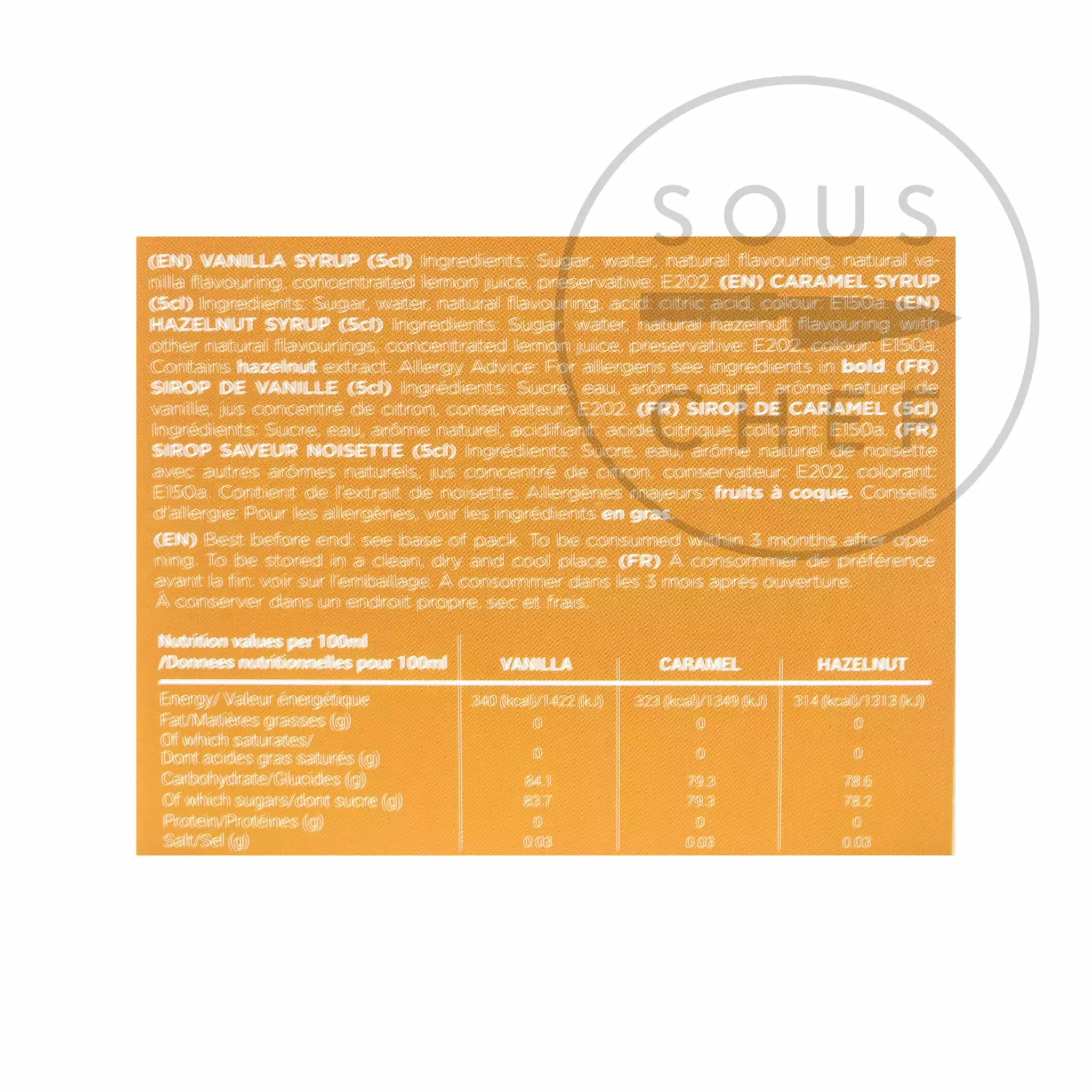 Monin Coffee Syrup Set 6 Monin Coffee Syrup Set