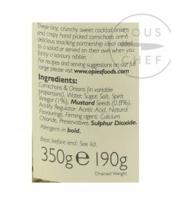 Opies Ingredients Cornichons And Pickled Onions 350g 7 Opies Ingredients Cornichons And Pickled Onions 350g