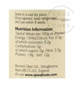 Opies Capers In Spirit Vinegar 180g Ingredients