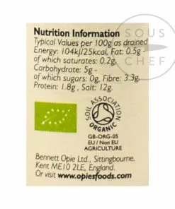 Opies Organic Capers 180g Ingredients 8 Opies Organic Capers 180g Ingredients