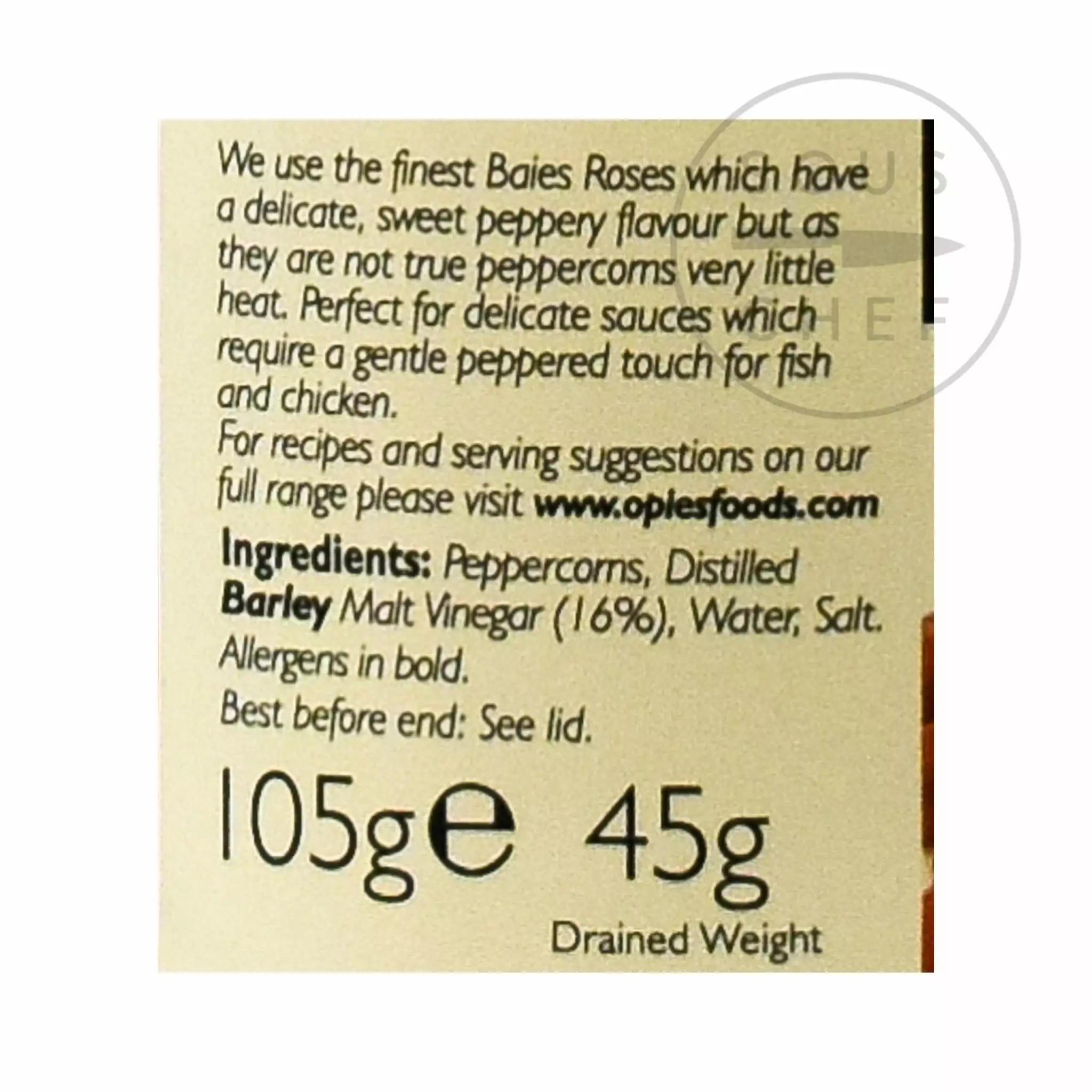 Opies Ingredients Pink Peppercorns With Malt Vinegar 105g 7 Opies Ingredients Pink Peppercorns With Malt Vinegar 105g