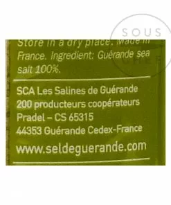 Le Guerandais Coarse Grey Sea Salt 1kg Ingredients