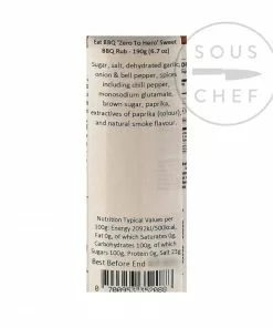 Ingredients Eat BBQ 'Zero To Hero' Sweet BBQ Rub 175g