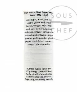 Ingredients Pain Is Good Ghost Pepper BBQ Sauce 425g