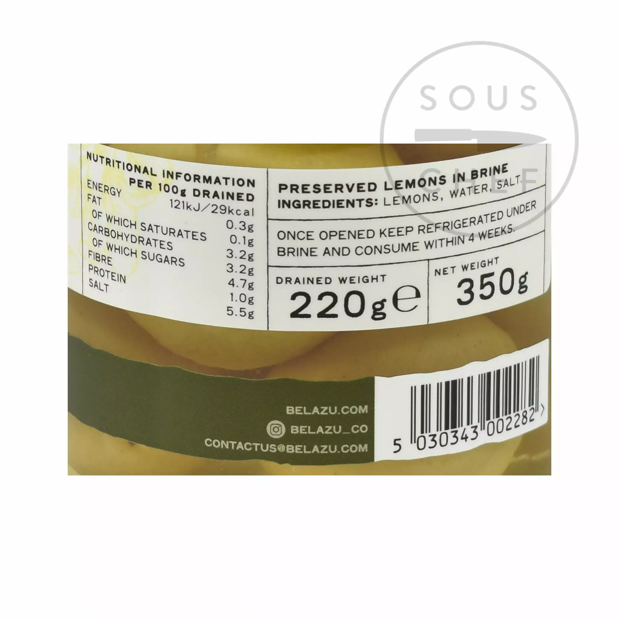 Belazu Beldi Preserved Lemons 350g Ingredients 4 Belazu Beldi Preserved Lemons 350g Ingredients