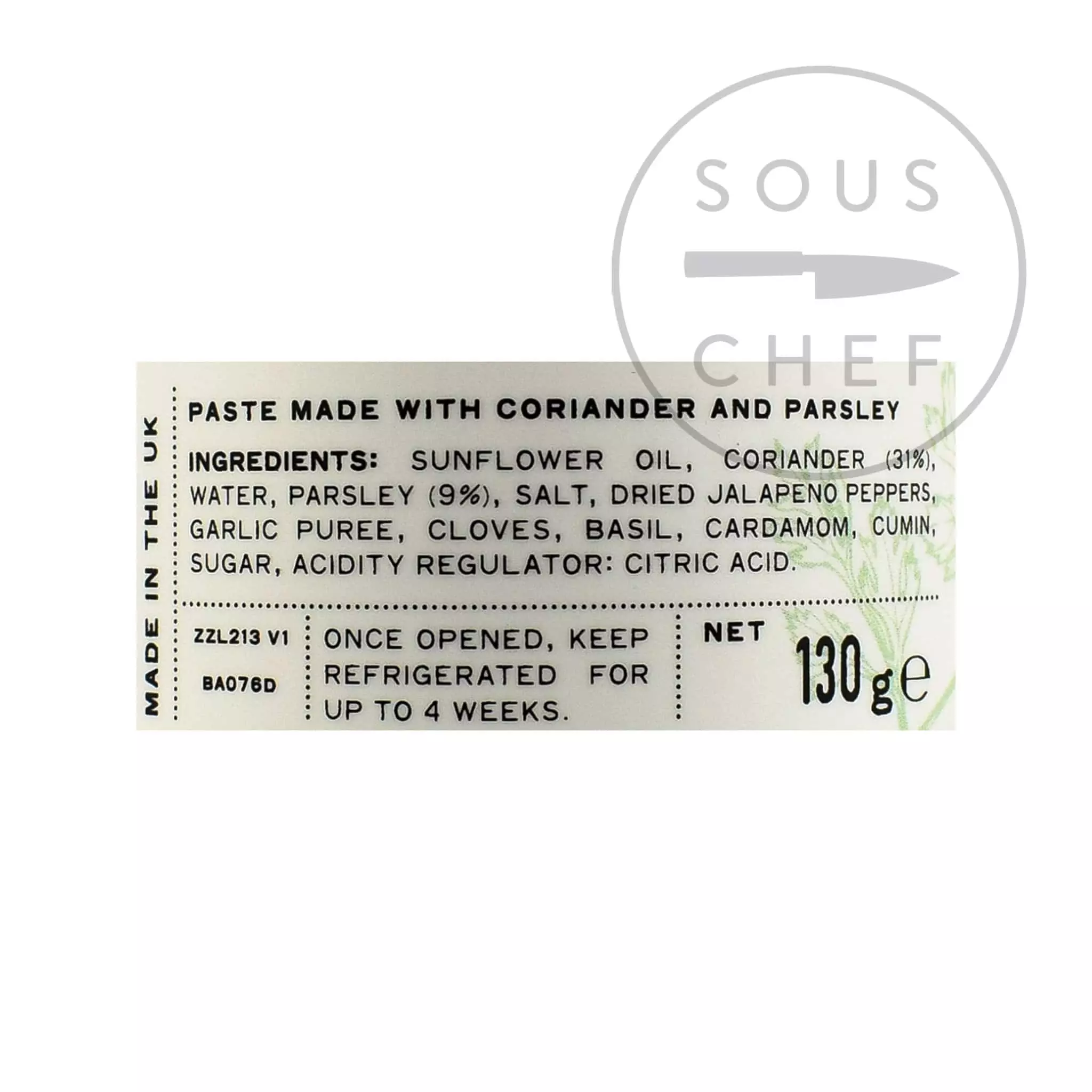 Belazu Zhoug 130g Ingredients 5 Belazu Zhoug 130g Ingredients