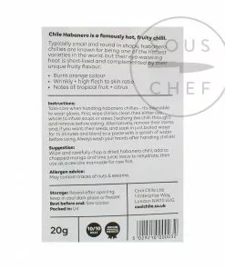 Cool Chile Co Whole Habanero Chillies 20g Ingredients