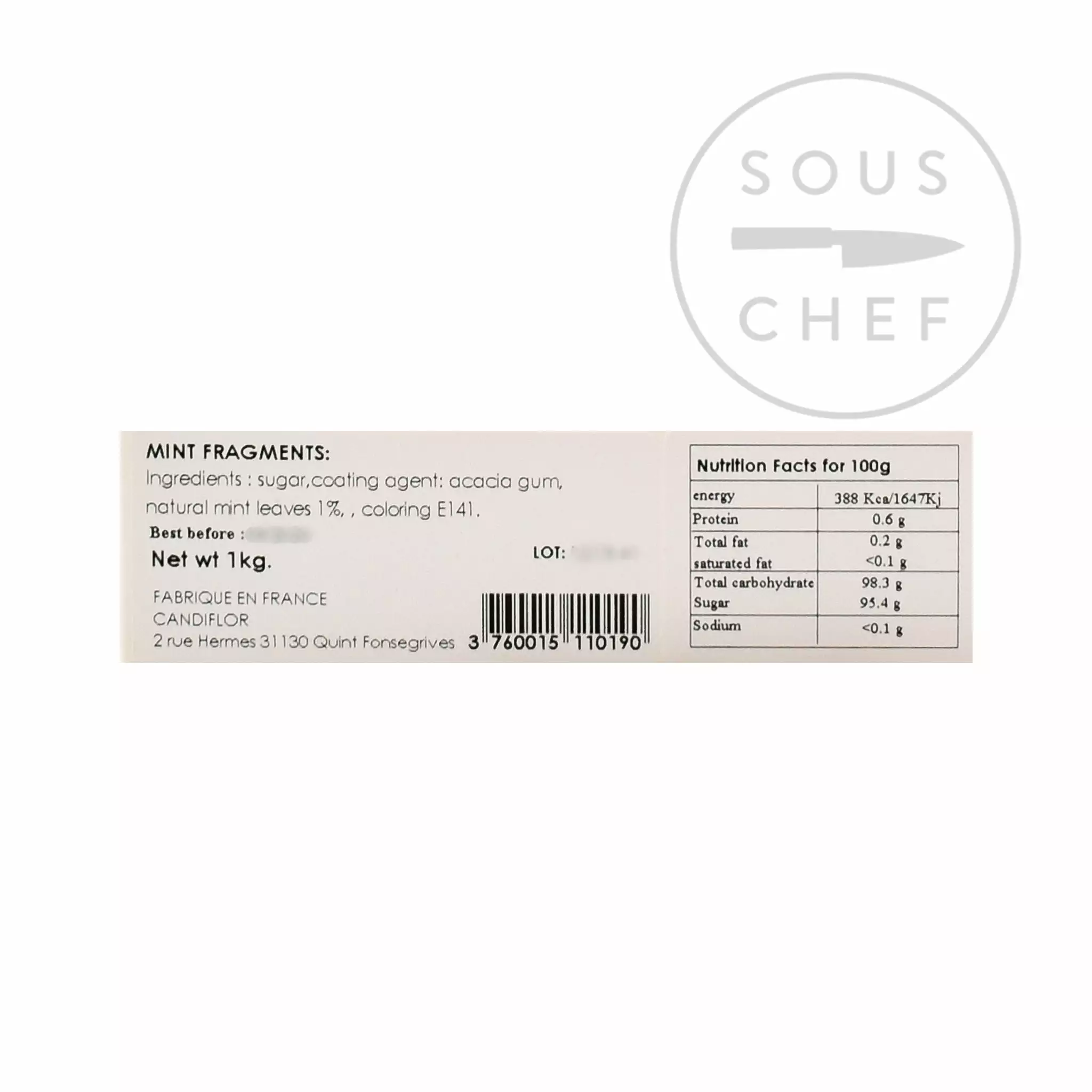 Candiflor Crystallised Mint Leaf Pieces 1kg 5 Candiflor Crystallised Mint Leaf Pieces 1kg