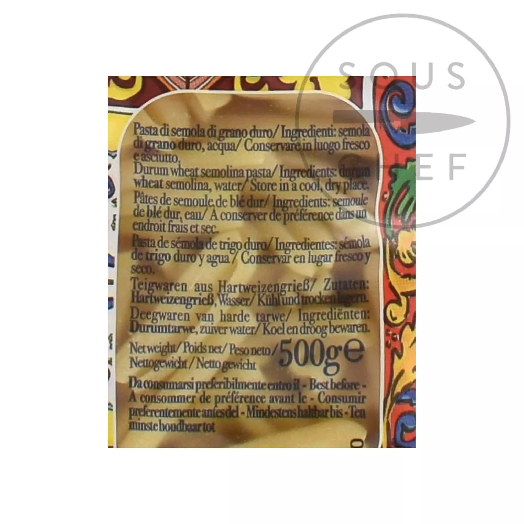 Ingredients Dolce & Gabbana Gragnano IGP Casareccia 500g 5 Ingredients Dolce & Gabbana Gragnano IGP Casareccia 500g