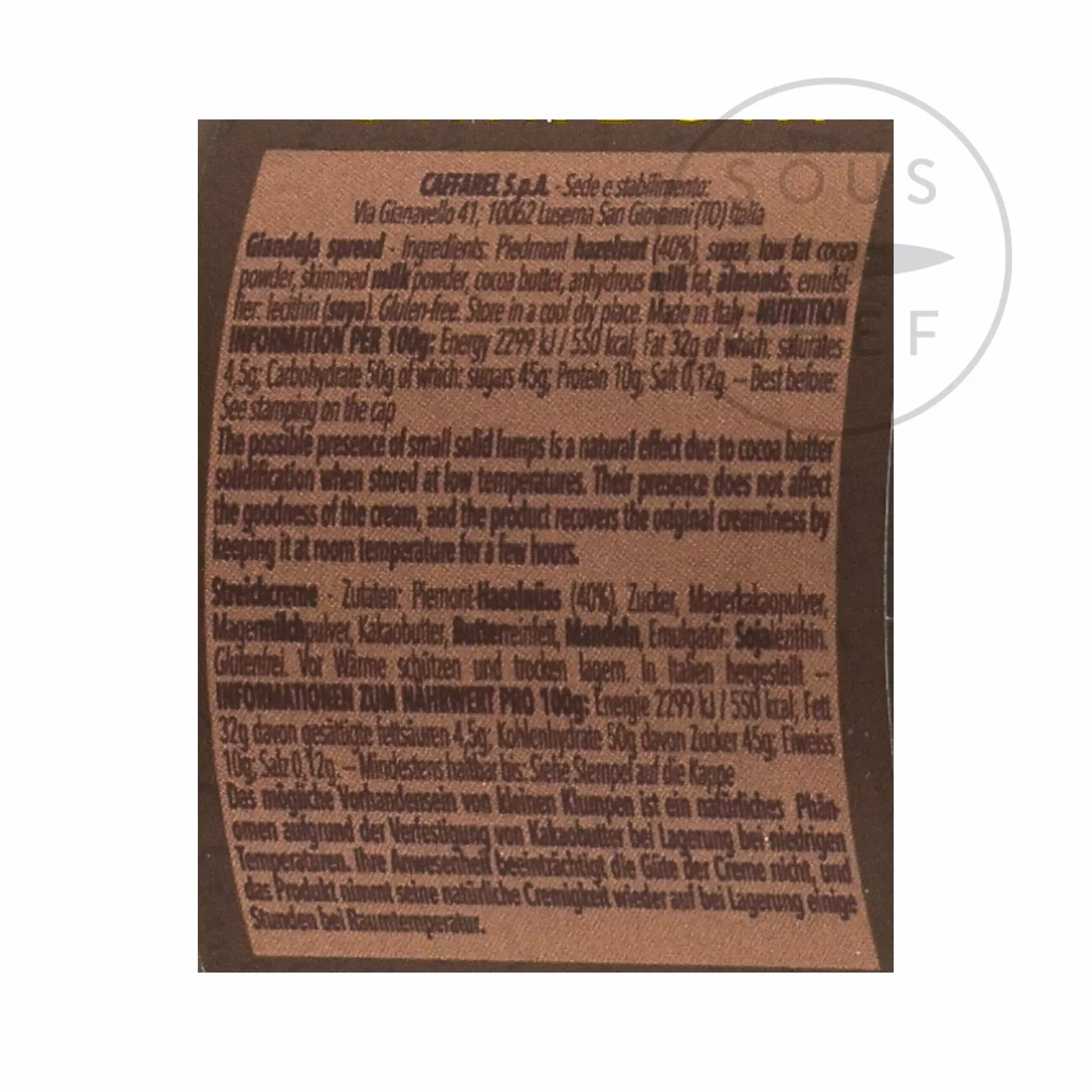 Caffarel Premium Gianduia Spread With 40% Hazelnuts 210g 5 Caffarel Premium Gianduia Spread With 40% Hazelnuts 210g