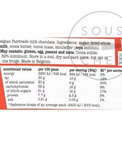 Ingredients Tony's Chocolonely Milk Chocolate 180g 5 Ingredients Tony's Chocolonely Milk Chocolate 180g