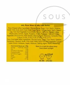 Mr Men And Little Miss Mr Greedy Jelly Pizza & Cola Bottles 100g 5 Mr Men And Little Miss Mr Greedy Jelly Pizza & Cola Bottles 100g
